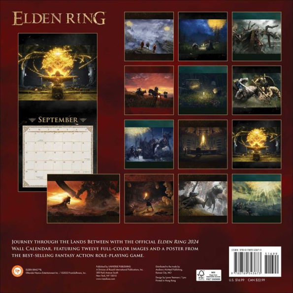 Elden Ring 2024 Wall Calendar by Universe Publishing Barnes & Noble®