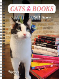 Title: Cats & Books 12-Month 2025 Planner Calendar