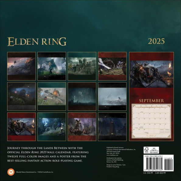 2025 Elden Ring Wall Calendar