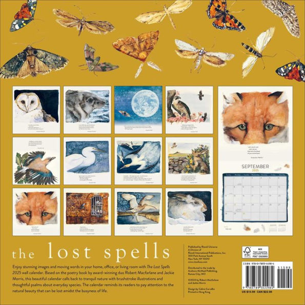 The Lost Spells 2025 Wall Calendar