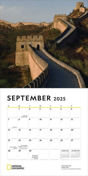 2025 National Geographic: Journeys of a Lifetime Wall Calendar