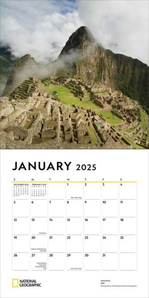 2025 National Geographic: Journeys of a Lifetime Wall Calendar