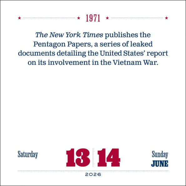 2026 American History Tellers Day-to-Day Calendar