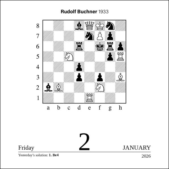 Chess 2026 Day-to-Day Calendar: A Year of Chess Puzzles