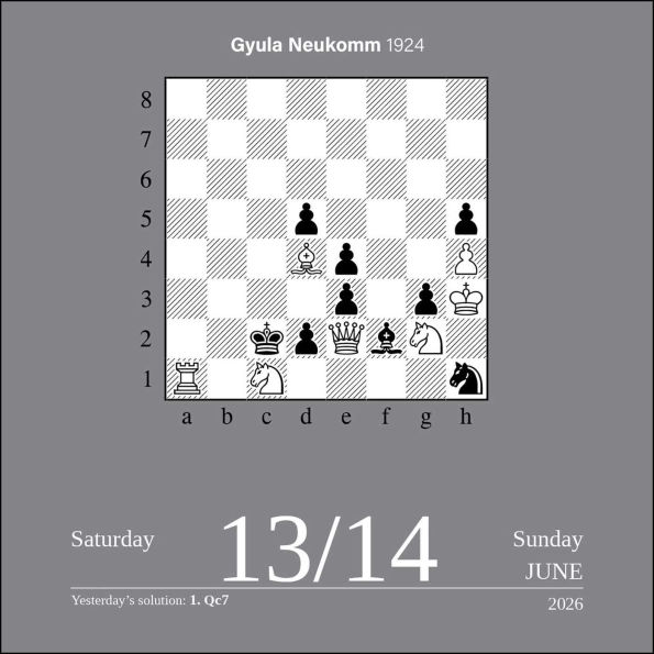 Chess 2026 Day-to-Day Calendar: A Year of Chess Puzzles