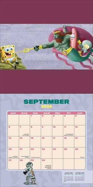 2026 SpongeBob SquarePants Wall Calendar