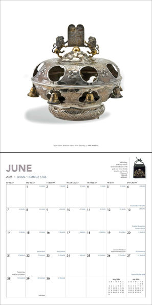 2025-2026 The Jewish Calendar (5786) 16-Month Wall Calendar