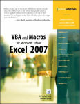 Alternative view 1 of VBA and Macros for Microsoft Office Excel 2007