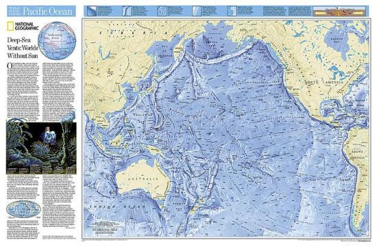 Pacific Ocean 3d Relief 22x33 Other Format