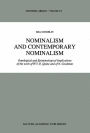 Nominalism and Contemporary Nominalism: Ontological and Epistemological Implications of the work of W.V.O. Quine and of N. Goodman