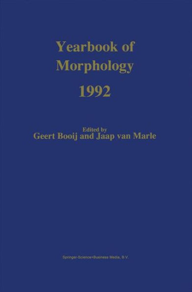 Yearbook of Morphology 1992 / Edition 1