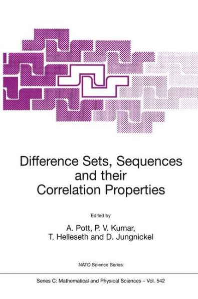 Difference Sets, Sequences and their Correlation Properties / Edition 1