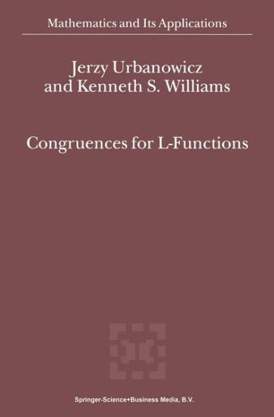 Congruences for L-Functions / Edition 1