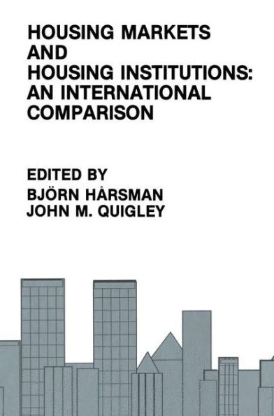 Housing Markets and Housing Institutions: An International Comparison / Edition 1