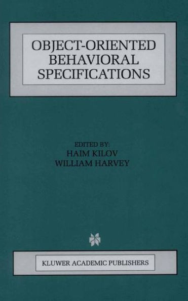 Object-Oriented Behavioral Specifications / Edition 1
