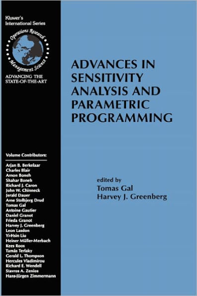 Advances in Sensitivity Analysis and Parametric Programming / Edition 1