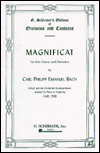Title: Magnificat: Vocal Score, SATB Chorus: (Sheet Music), Author: Carl Philipp Emanuel Bach