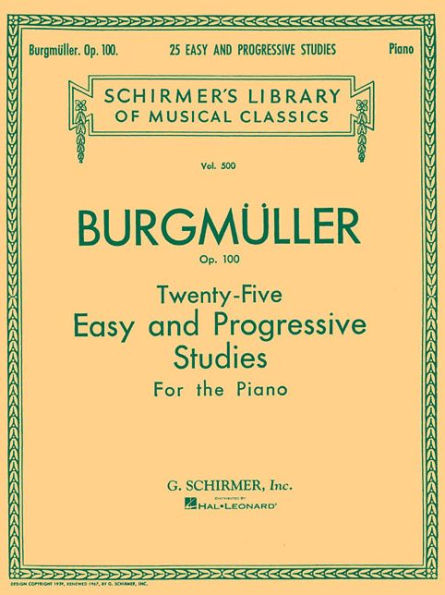 Twenty-Five Easy and Progressive Studies for the Piano, Op. 100: Schirmer Library of Classics Volume 500 Piano Solo