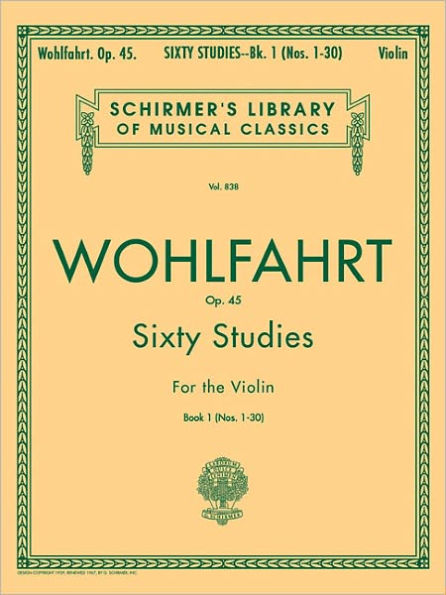 Wohlfahrt - 60 Studies, Op. 45 - Book 1: Violin Method