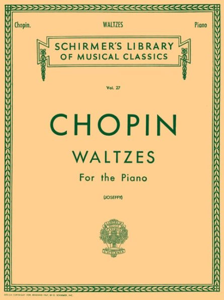 Valses: Schirmer Library of Classics Volume 27 Piano Solo