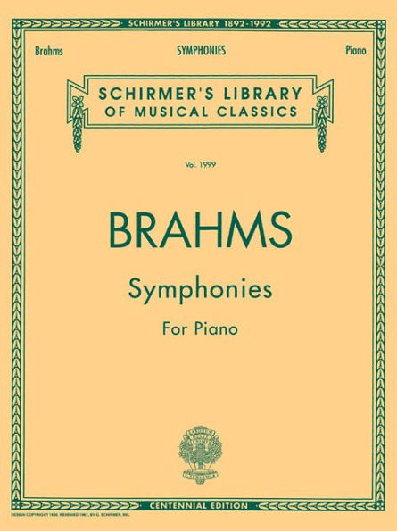 Symphonies for Solo Piano: Schirmer Library of Classics Volume 1999 Piano Solo