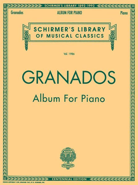 Album for Piano: Schirmer Library of Classics Volume 1986 Piano Solo