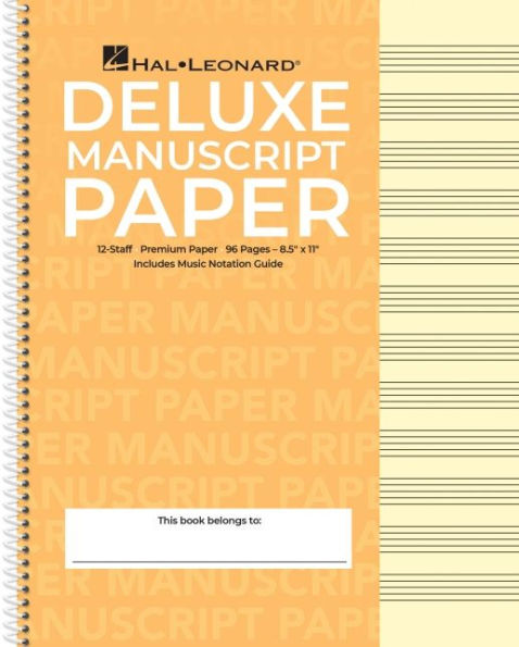 Deluxe Wirebound Super Premium Manuscript Paper (Gold Cover)