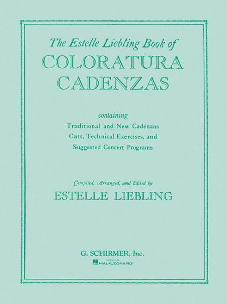 Coloratura Cadenzas: Voice and Piano