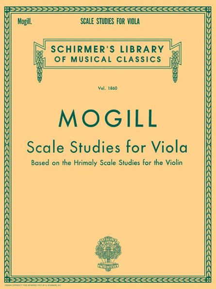 Scale Studies for Viola: Schirmer Library of Classics Volume 1860 Viola Method