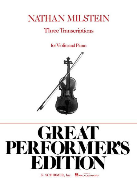 3 Transcriptions - Violin/Piano Great Performers Edition