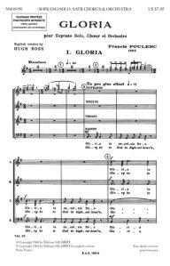 Title: Gloria: SATB, Author: Francis Poulenc