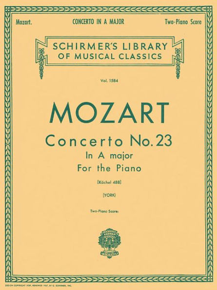 Concerto No. 23 in A, K.488: Schirmer Library of Classics Volume 1584 National Federation of Music Clubs 2024-2028 Piano Duet