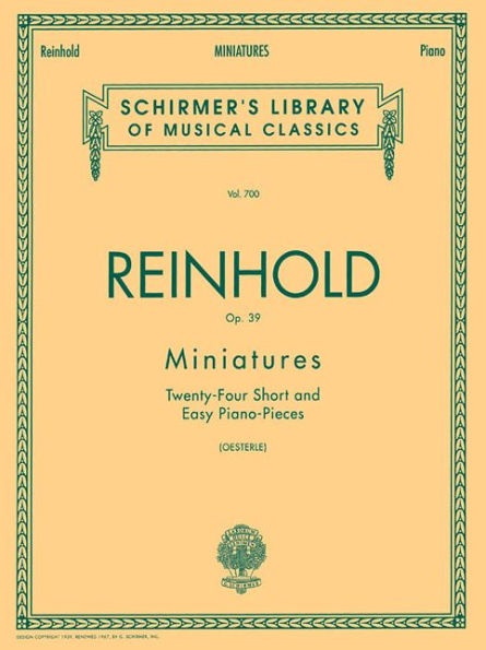 Miniatures, Op. 39: Schirmer Library of Classics Volume 700 Piano Solo