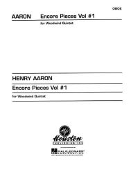 Title: Encore Pieces for Woodwind Quintet, Vol. 1: Oboe, Author: Henry Aaron