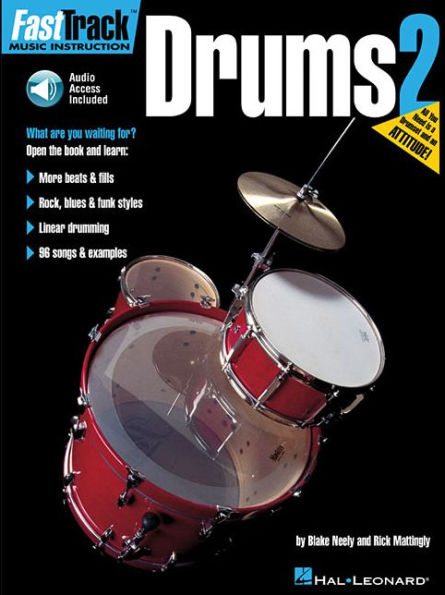 FastTrack Drums Method Book 2 Book/Online Audio