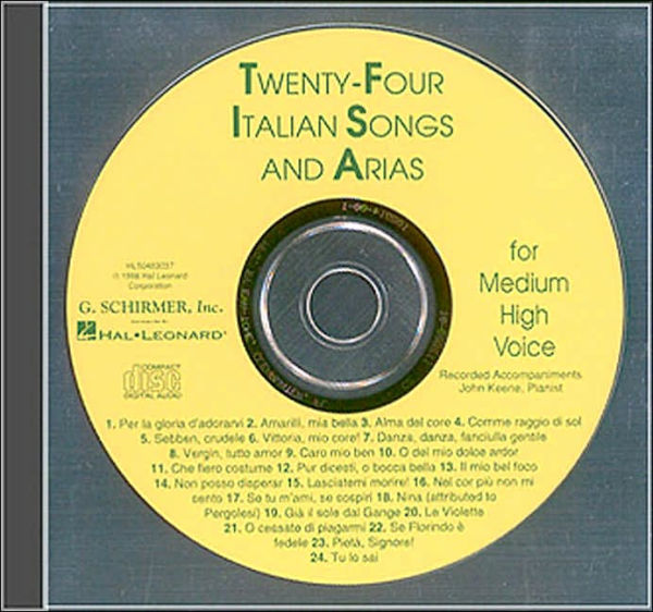 24 Italian Songs and Arias of the 17th and 18th Century for Medium High Voice