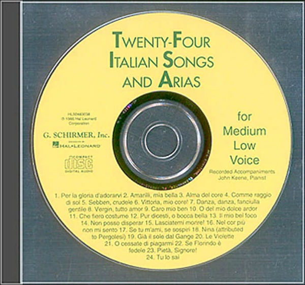24 Italian Songs and Arias of the 17th and 18th Century for Medium Low Voice