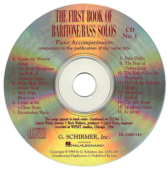 The First Book of Baritone/Bass Solos: Accompaniment CDs (Set of 2)