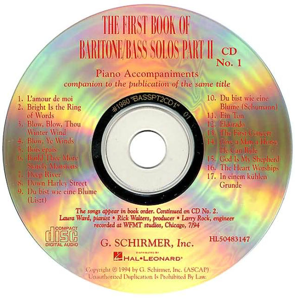 The First Book of Baritone/Bass Solos - Part II: Accompaniment CDs (Set of 2)