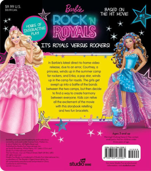 Barbie in Rock 'n Royals: Storybook with Bracelet