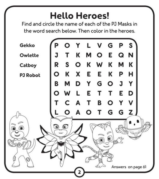 PJ Masks Let's Go Activity Book