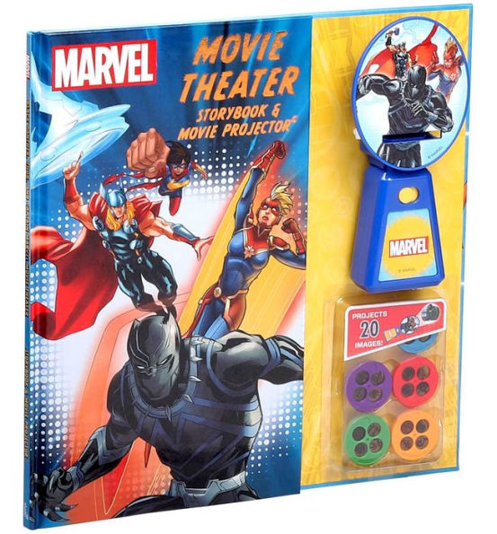 Marvel: Black Panther, Thor, and Captain Marvel Movie Theater Storybook & Movie Projector