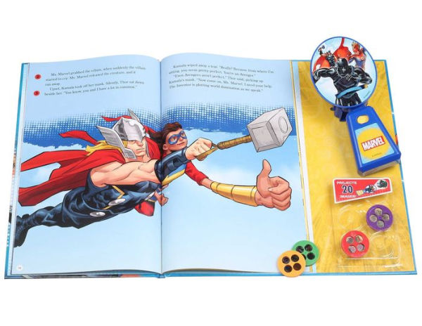 Marvel: Black Panther, Thor, and Captain Marvel Movie Theater Storybook & Movie Projector