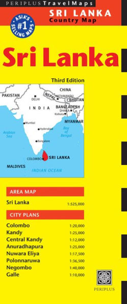 Sri Lanka Travel Map Third Edition