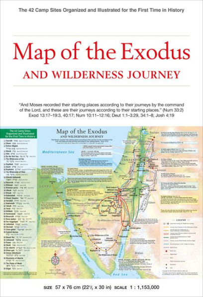 Map of the Exodus and Wilderness Journey: The 42 Camp Sites Organized and Illustrated for the First Time in History