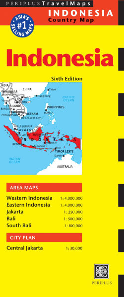 Indonesia Travel Map Sixth Edition