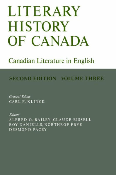 Literary History of Canada: Canadian Literature English