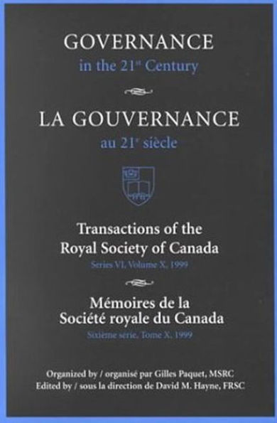 Governance in the 21st Century / Gouvernance Au 21e Si?cle