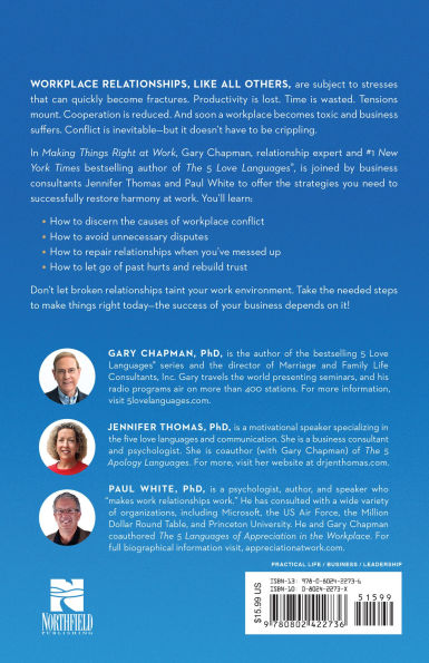 Making Things Right at Work: Increase Teamwork, Resolve Conflict, and Build Trust