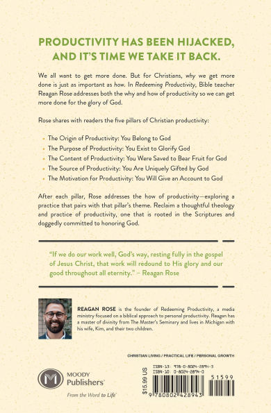 Redeeming Productivity: Getting More Done for the Glory of God